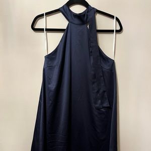 Navy Blue satin mini dress